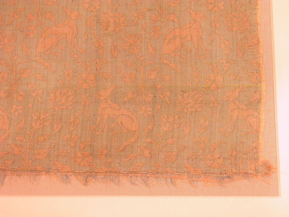 Textile Fragment, Silk; plain weave, double cloth
