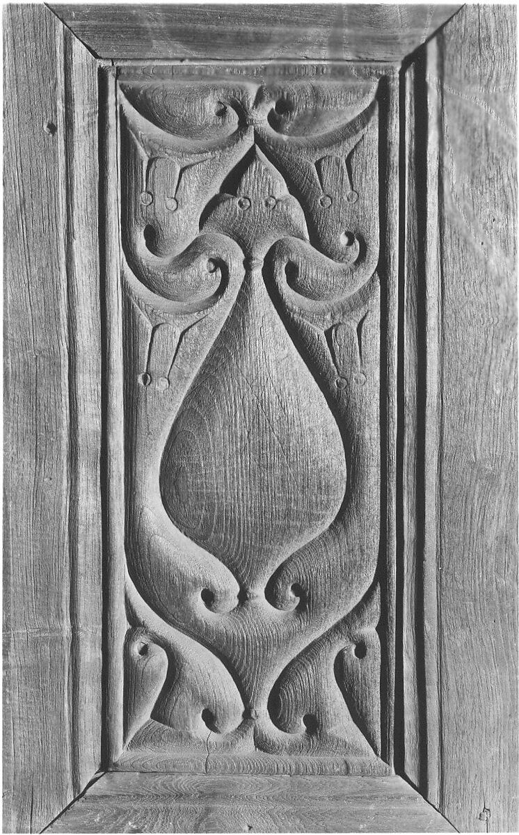 Pair of Doors, Wood (teak); carved