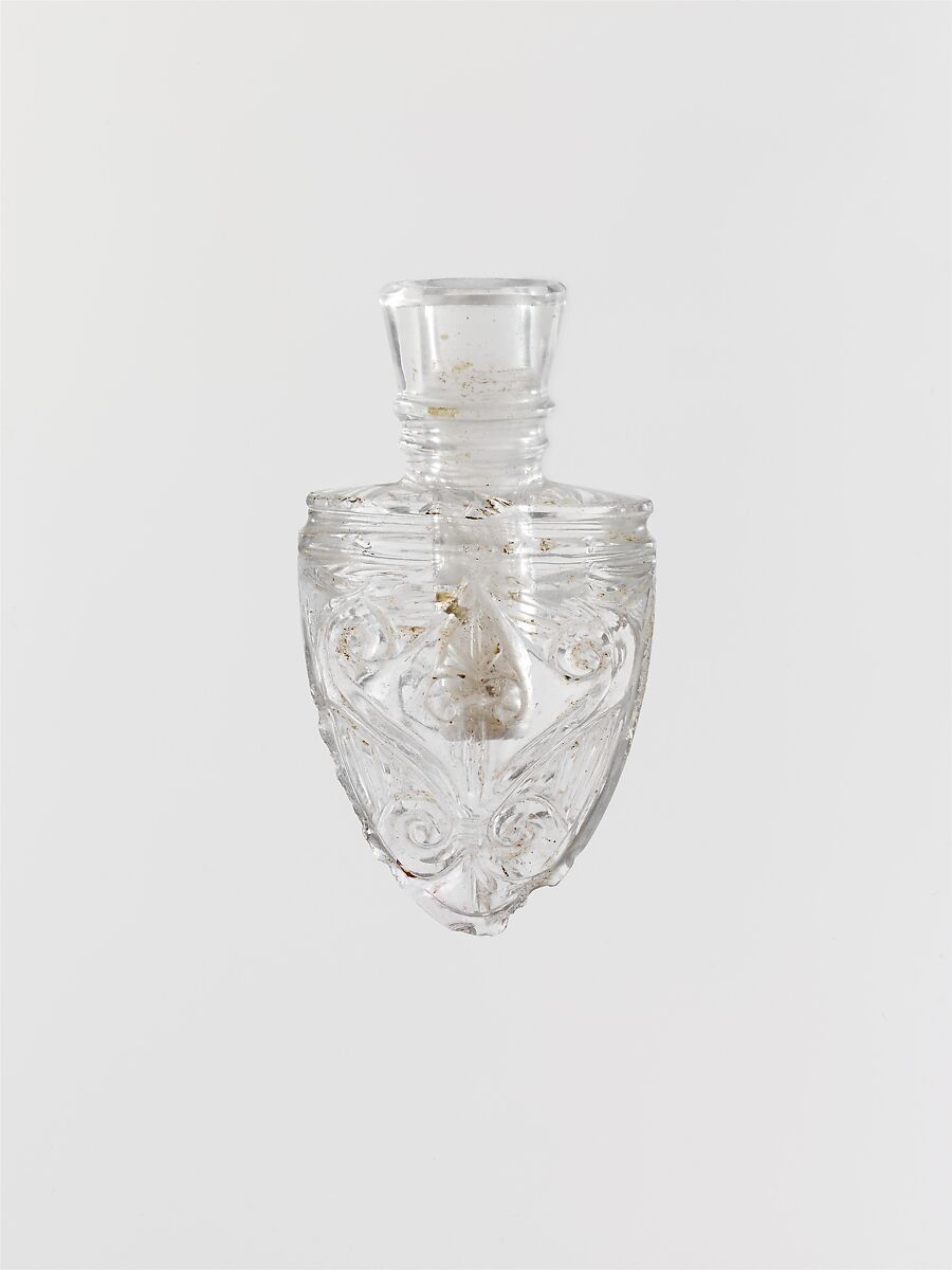 Flask, Rock crystal; carved 