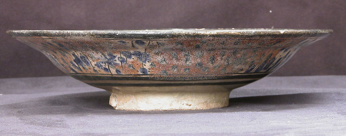 Dish, Stonepaste; painted under transparent glaze