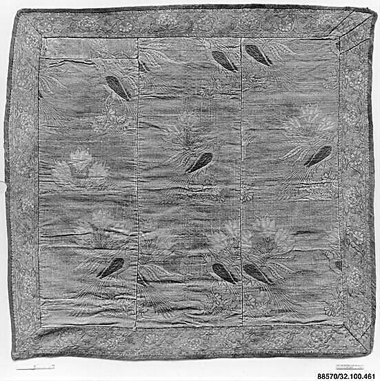 Square, Silk, metal wrapped thread; brocaded