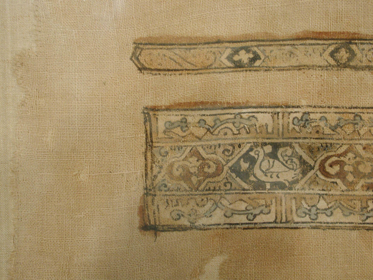 Tiraz, Linen; plain weave, painted