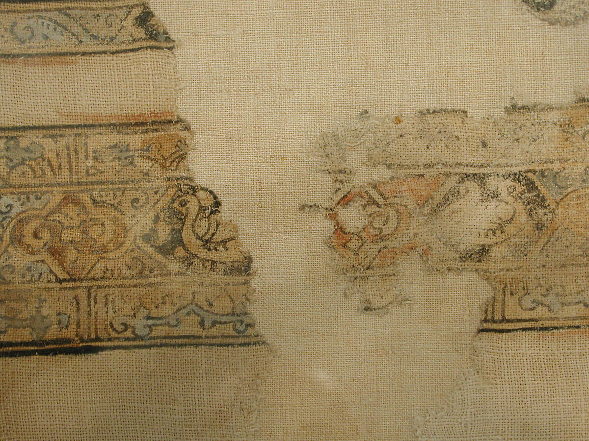 Tiraz, Linen; plain weave, painted