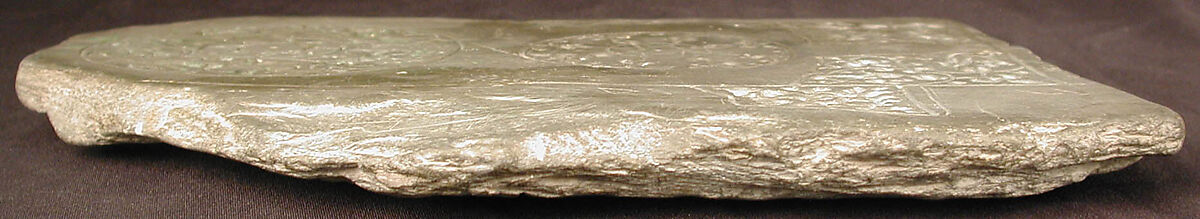 Pattern Block, Stone (slate); carved