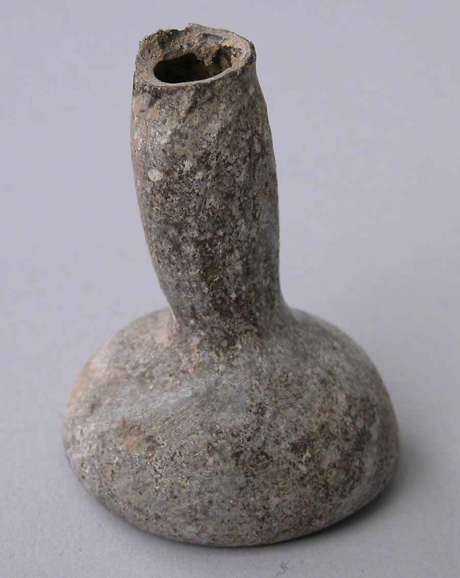 Bottle, Glass; blown, tooled on the pontil 