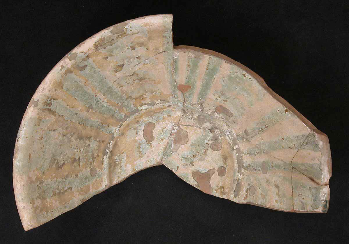 Fragment of a Bowl, Earthenware; glazed 