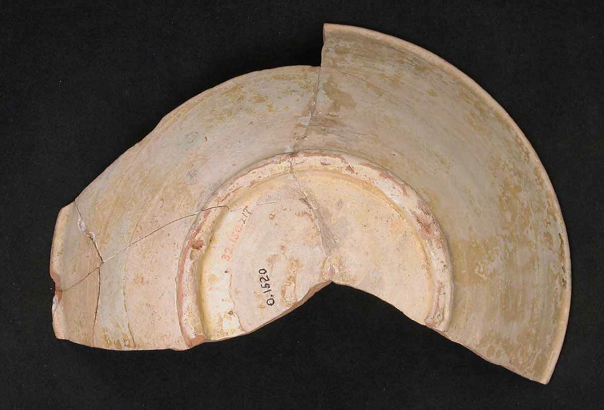 Fragment of a Bowl, Earthenware; glazed