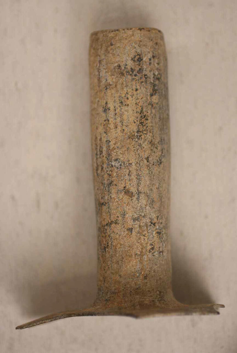 Fragment of a Bottle, Glass; blown and tooled 