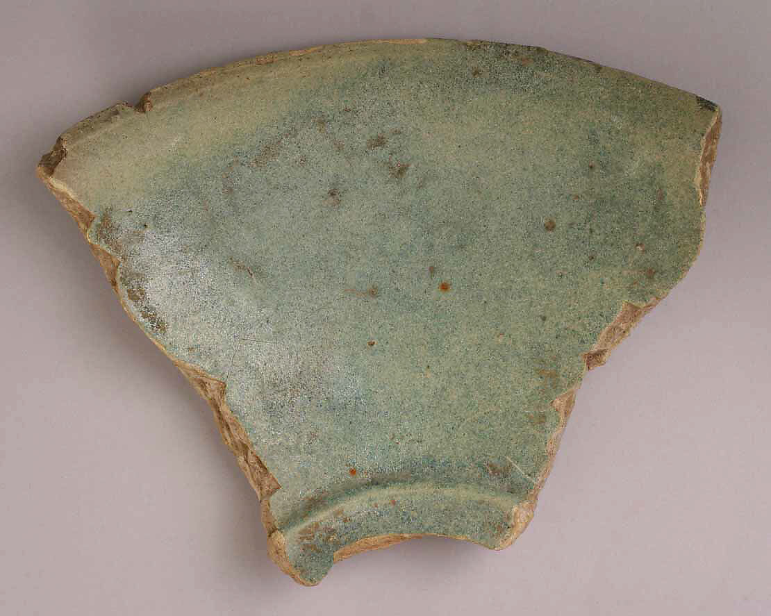 Fragment, Earthenware; glazed 