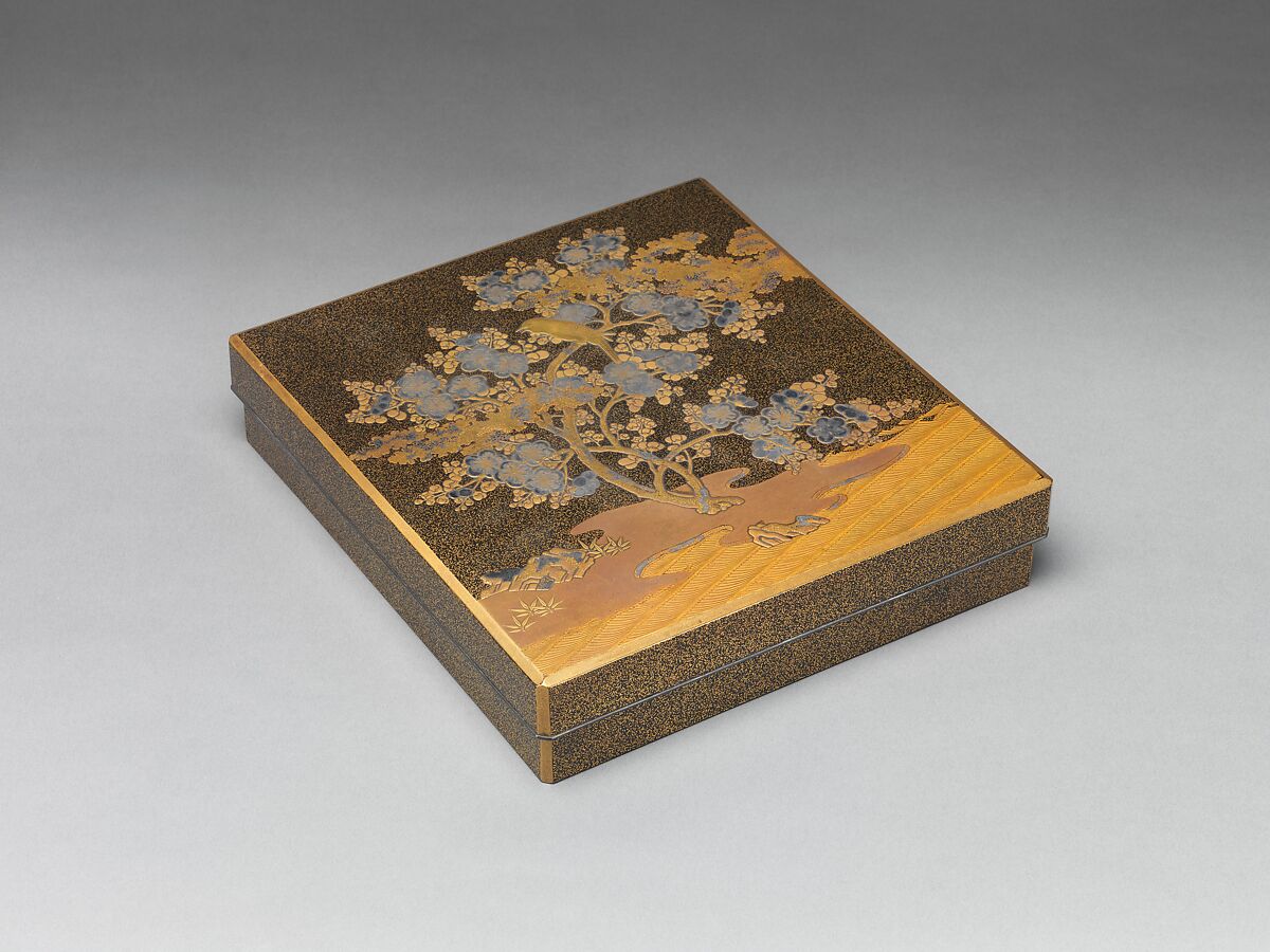 Maki-e Rinpa Suzuribako, Calligraphy Set, Lacquerware