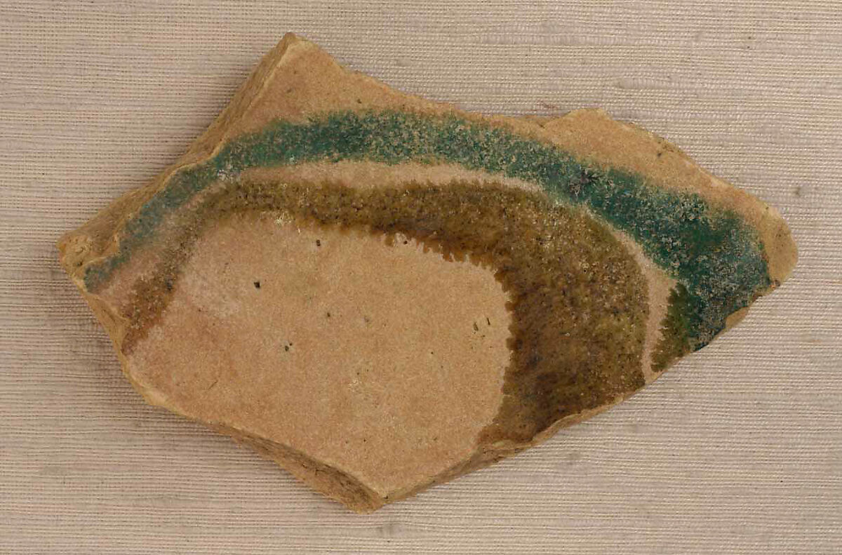 Ceramic Fragment, Earthenware; glazed 