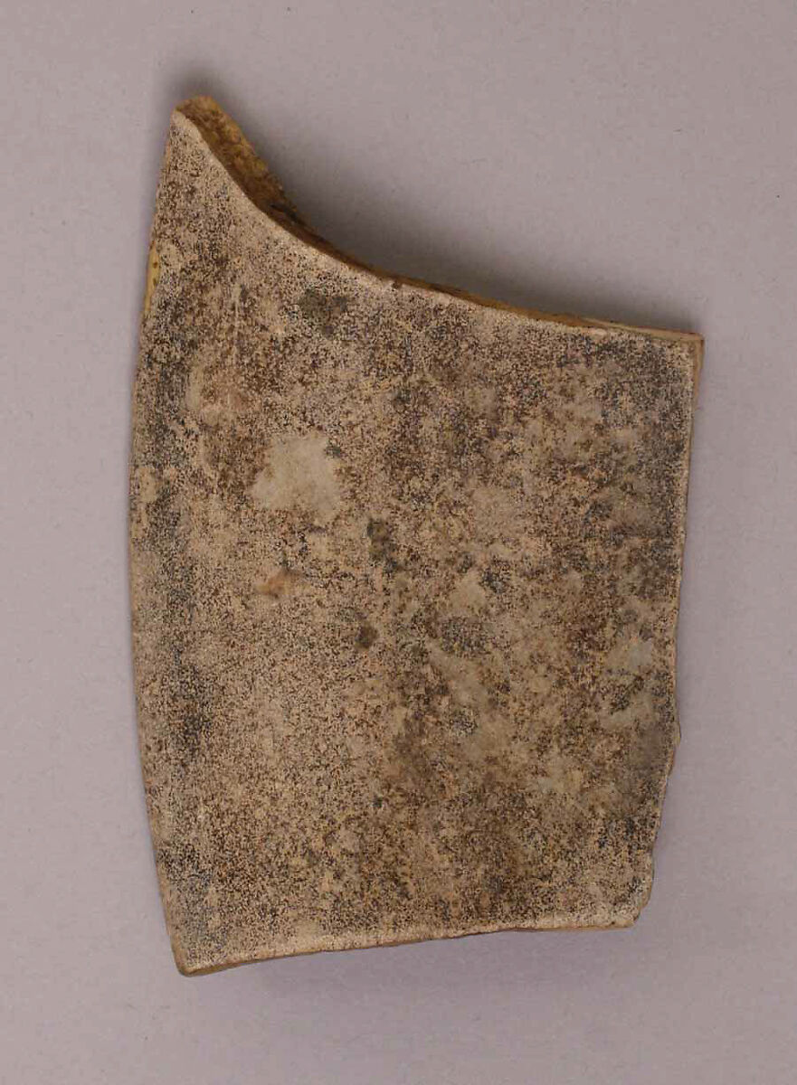 Fragment, Earthenware; glazed 