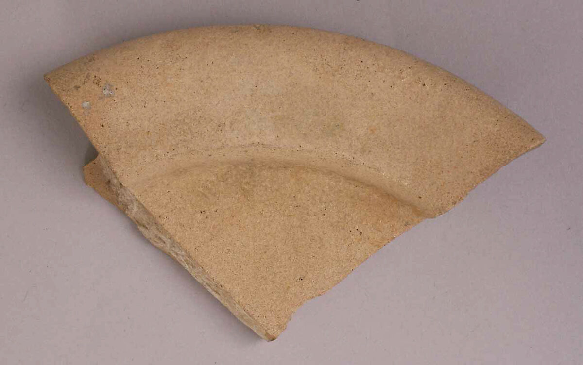 Fragment, Earthenware; glazed 