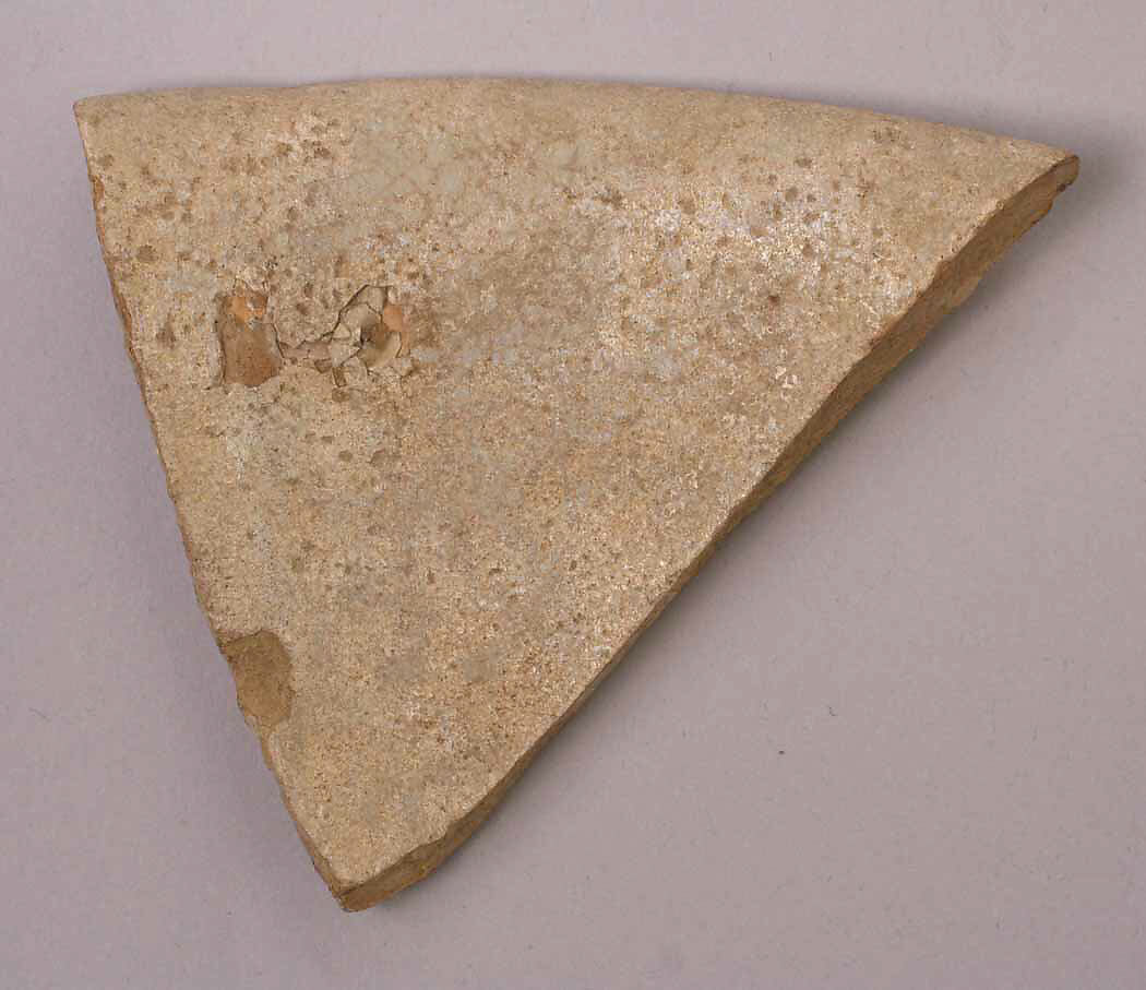 Fragment, Earthenware; glazed 