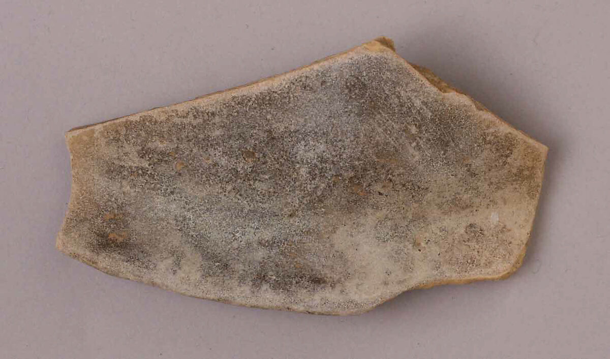 Fragment, Earthenware; glazed 