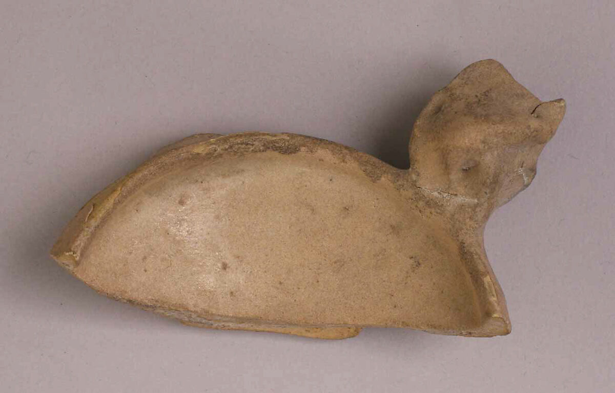 Fragment, Earthenware; glazed 