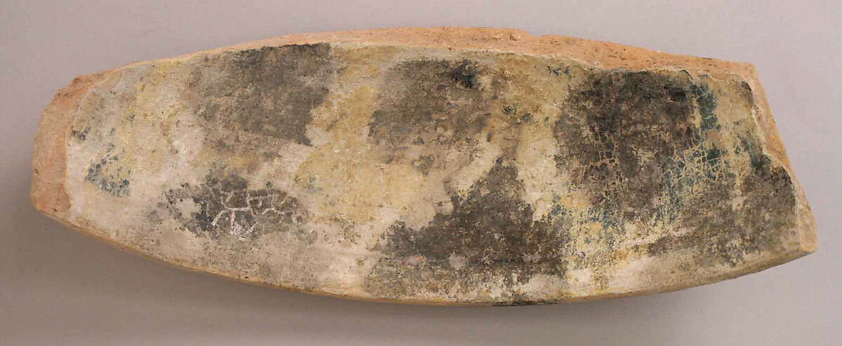 Fragment, Earthenware; glazed 