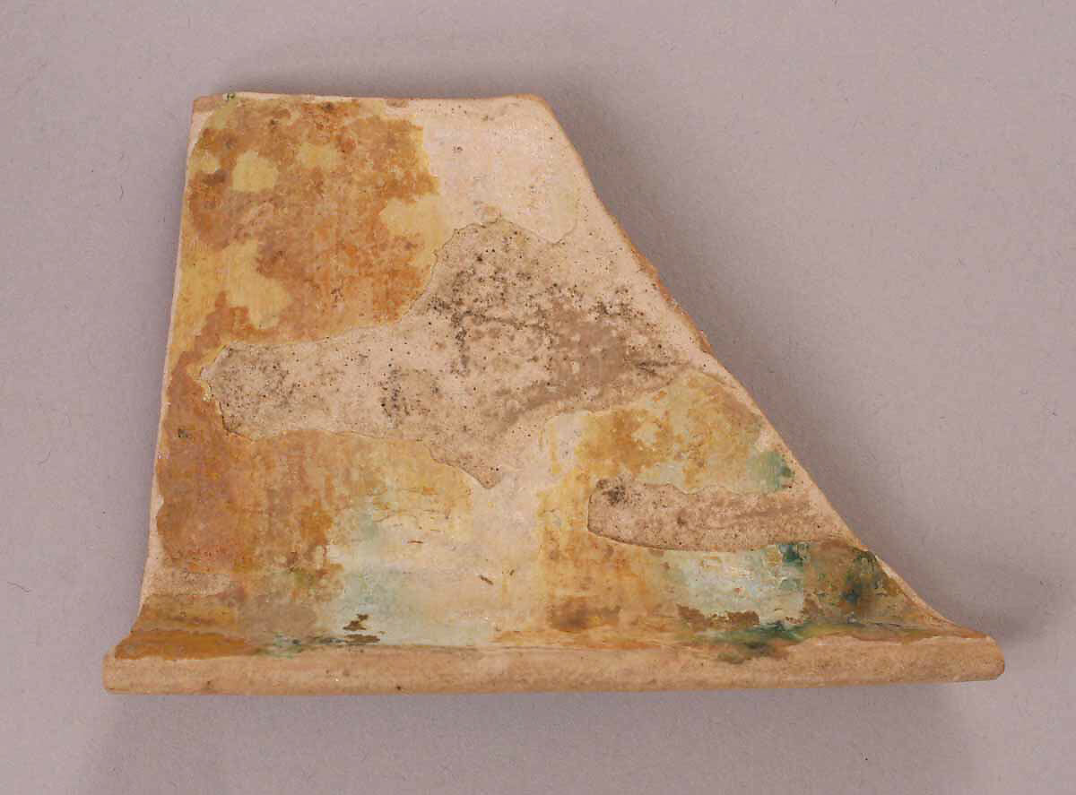 Ceramic Fragment, Earthenware; incised and glazed