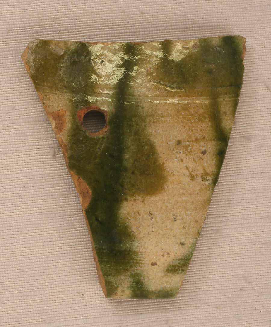 Ceramic Fragment, Earthenware; glazed 