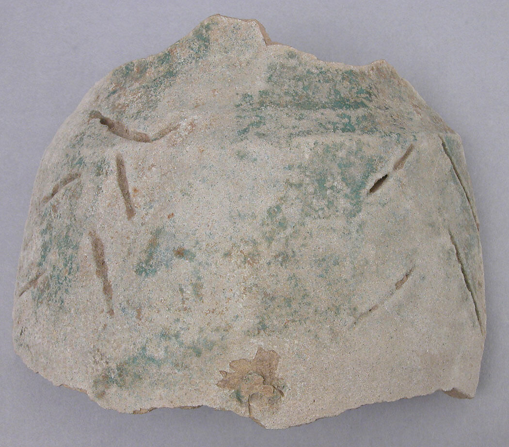 Fragment, Earthenware; glazed 