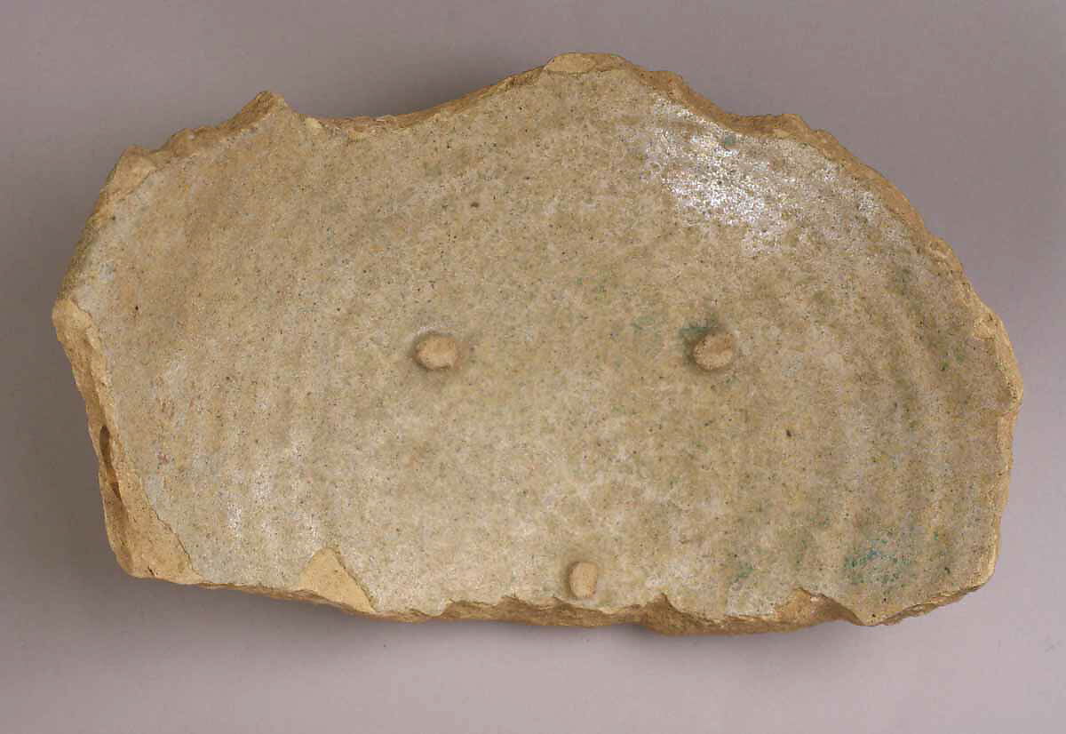 Fragment, Earthenware; glazed 