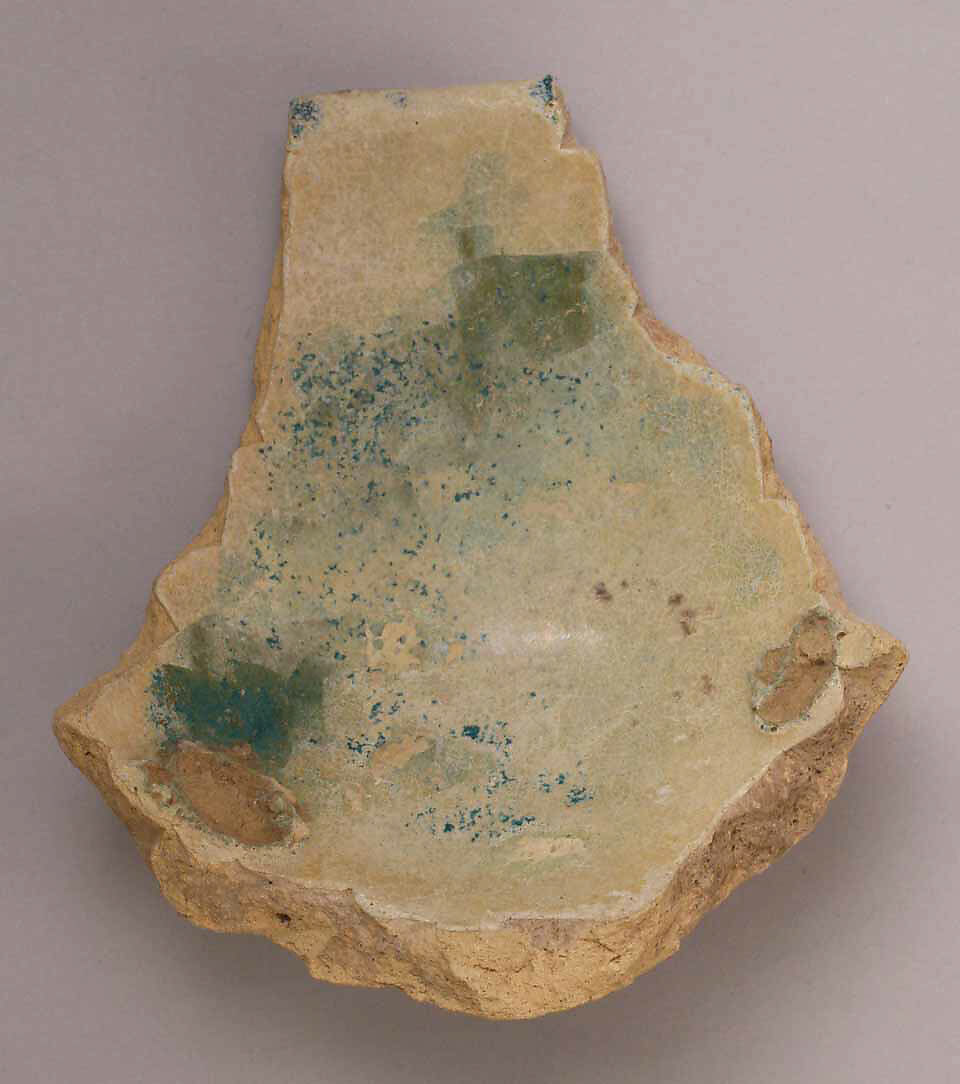 Fragment, Earthenware; glazed 