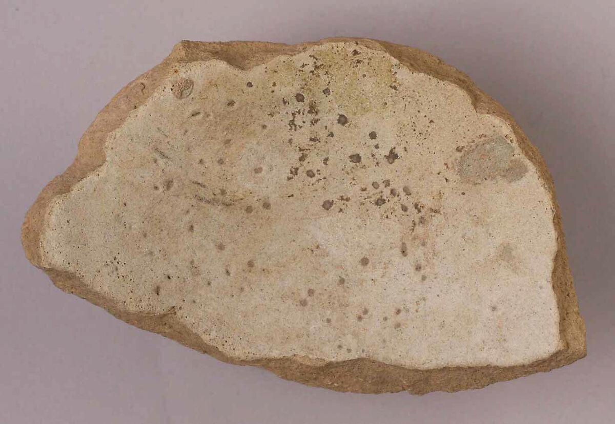 Ceramic Fragment, Earthenware; glazed
