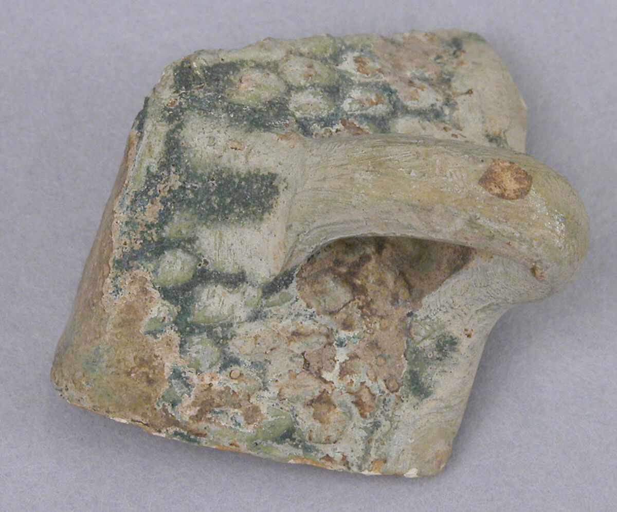 Fragment, Earthenware; glazed 