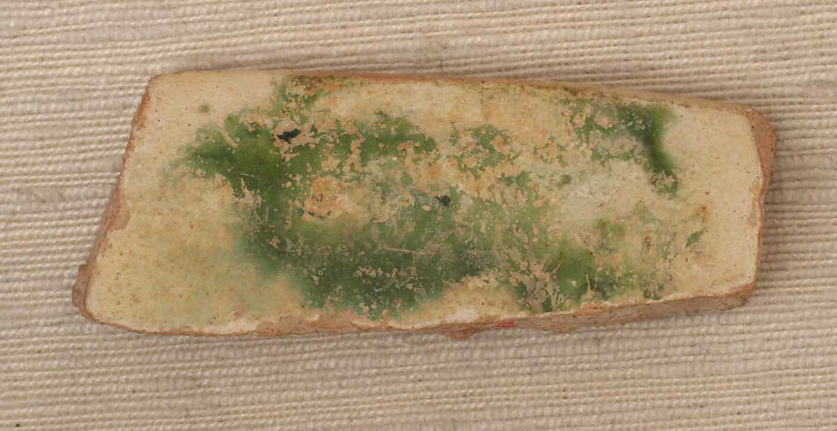 Ceramic Fragment, Earthenware; glazed 