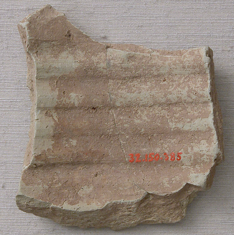 Ceramic Fragment, Earthenware; incised