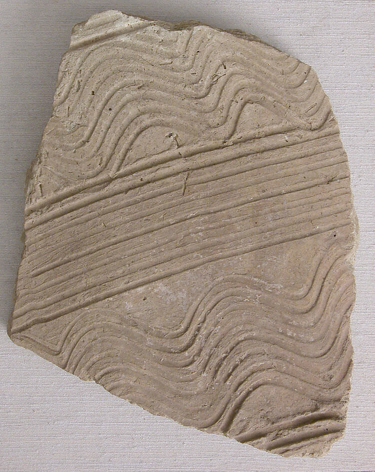 Fragment, Earthenware; stamped 