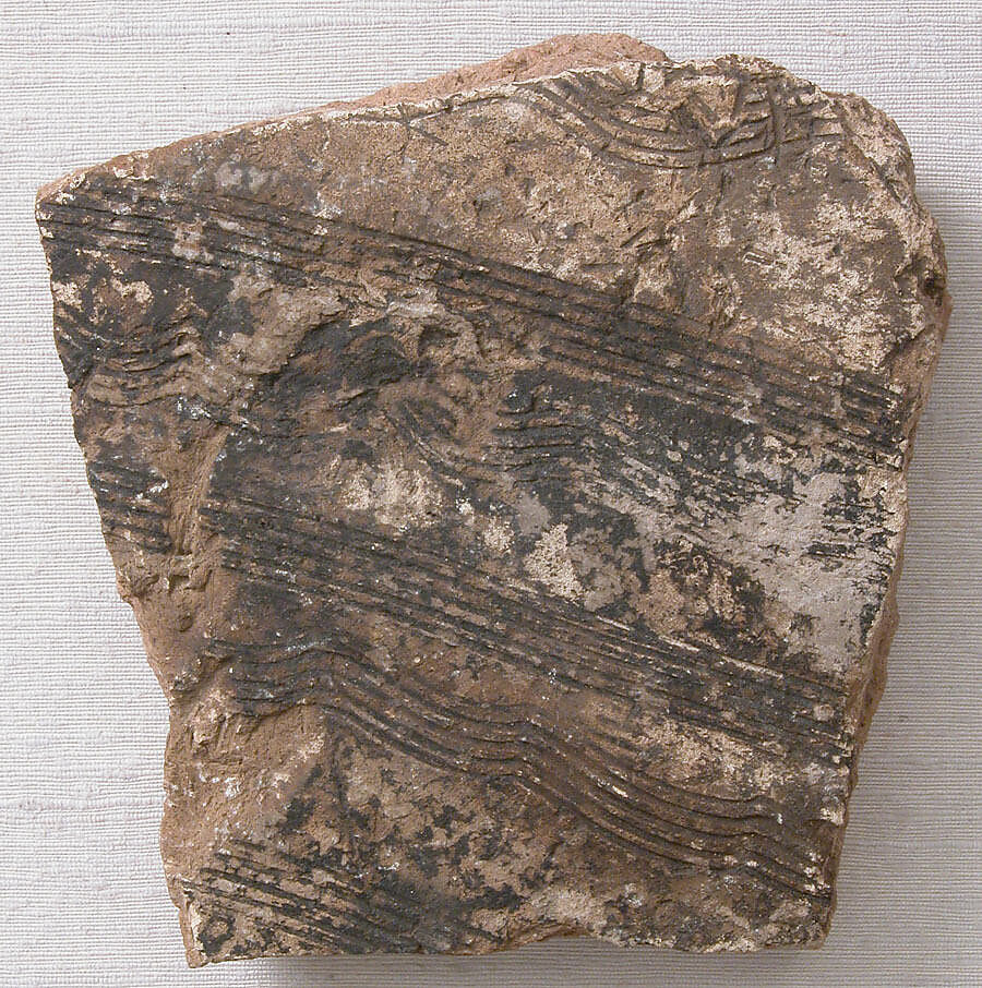 Ceramic Fragment, Earthenware; incised 