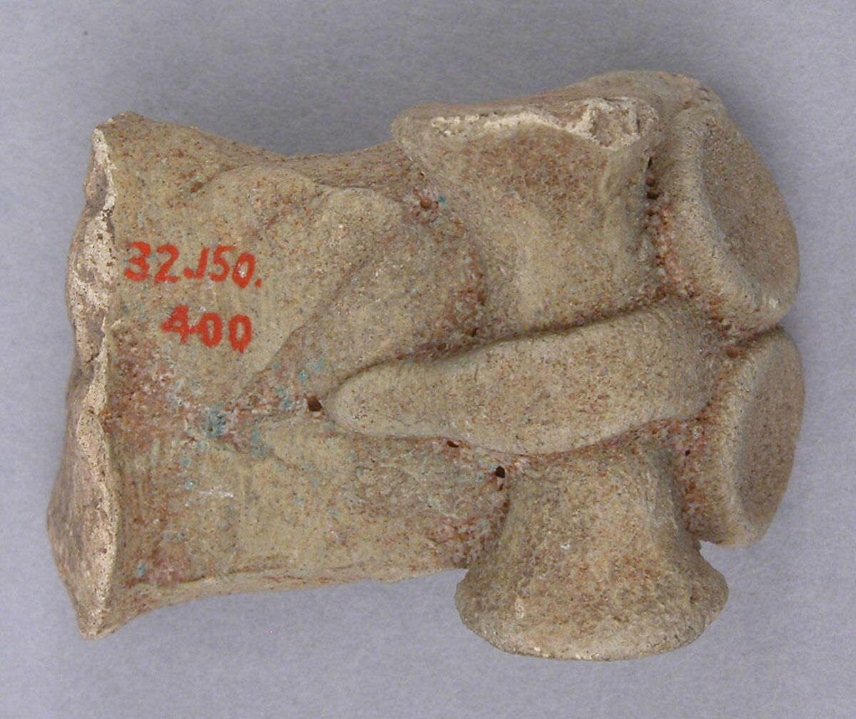 Fragment, Earthenware; molded, glazed 