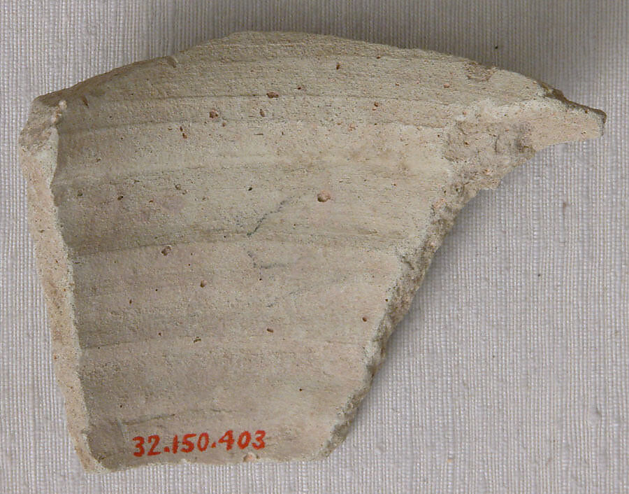 Ceramic Fragment, Earthenware; molded
