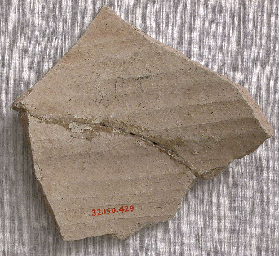 Ceramic Fragment, Earthenware; incised