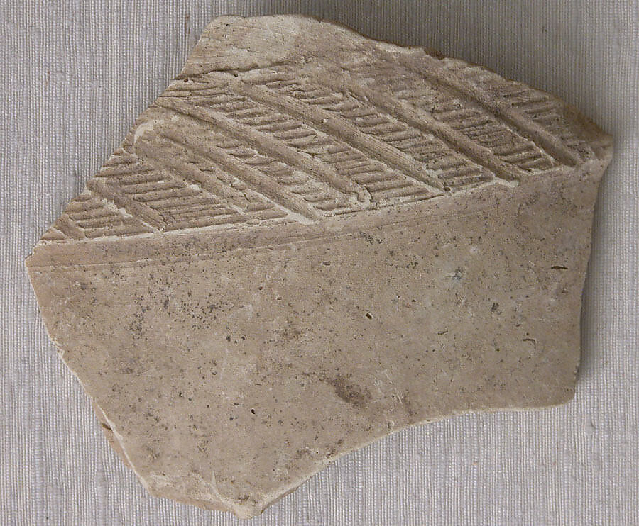 Fragment, Earthenware; stamped 