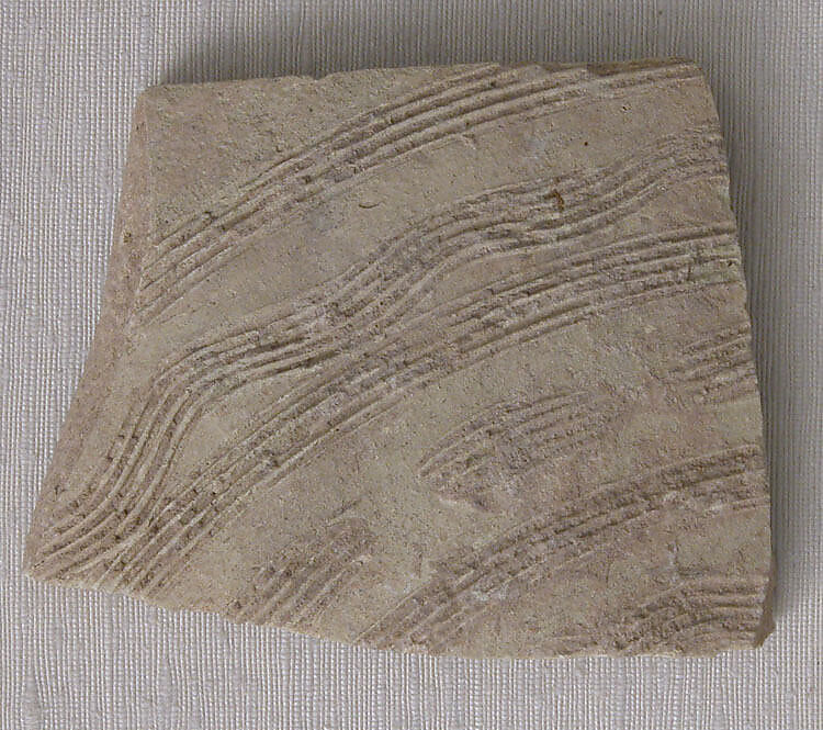 Fragment, Earthenware; incised 