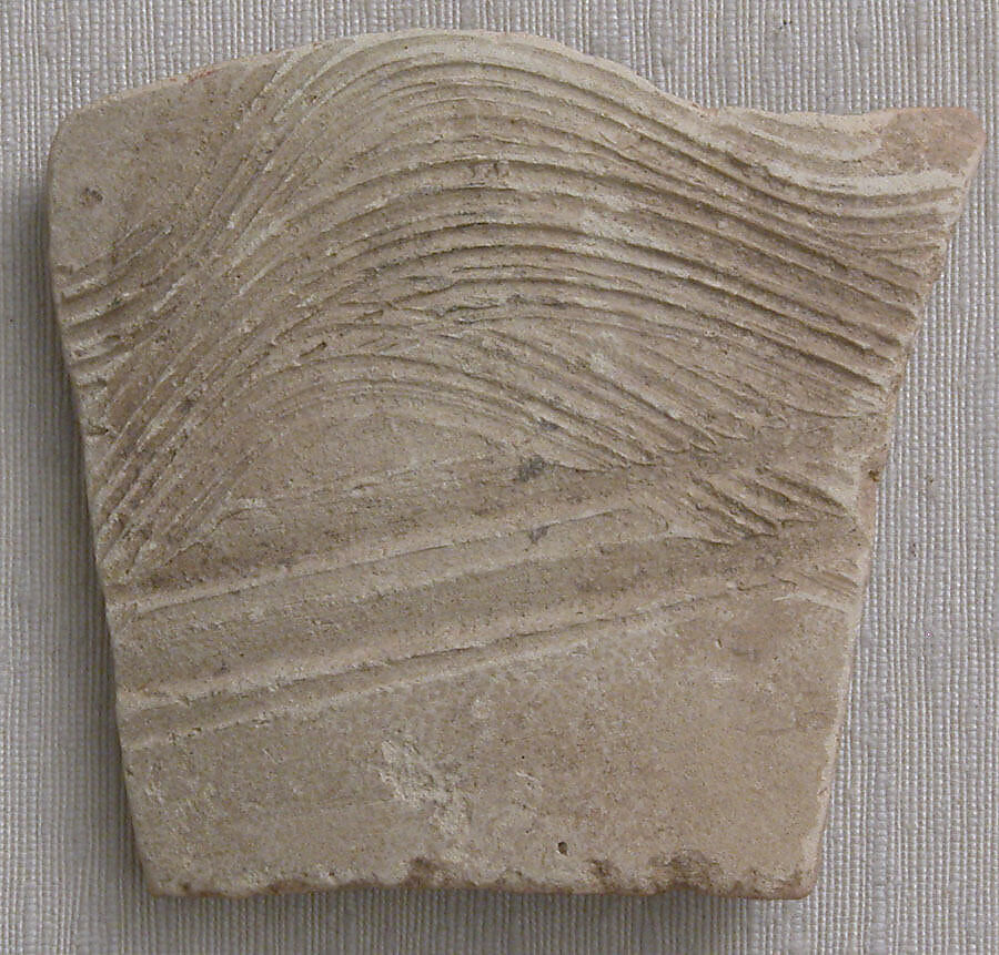 Fragment, Earthenware; incised 