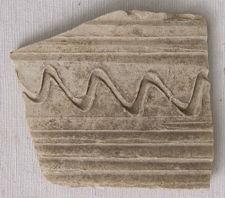 Fragment, Earthenware; incised 