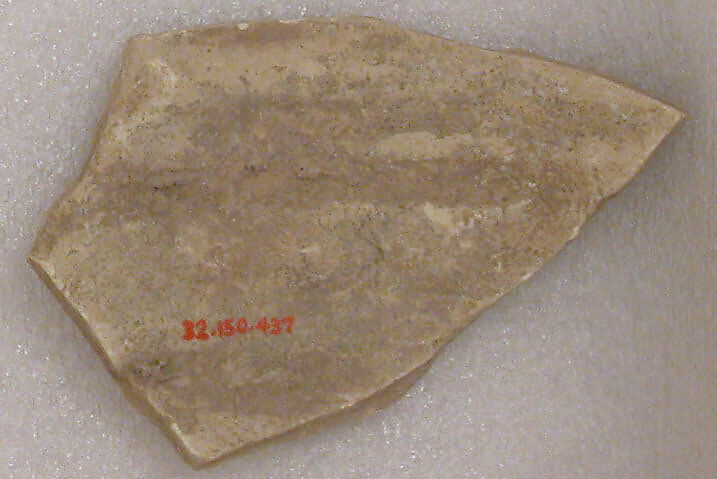Ceramic Fragment, Earthenware; incised and applied decoration