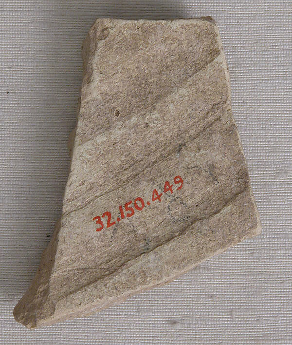 Ceramic Fragment, Earthenware; incised