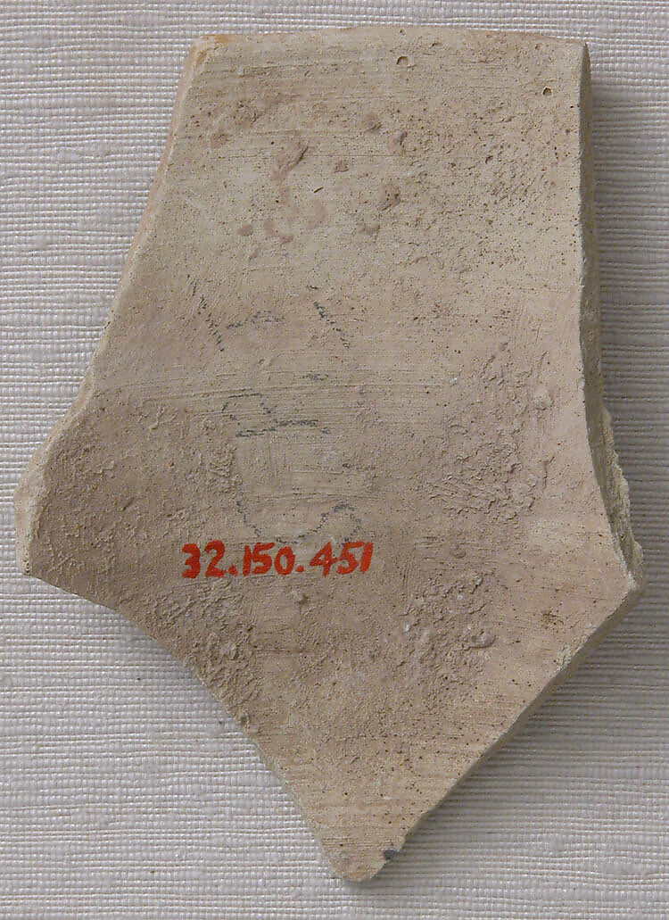 Ceramic Fragment, Earthenware; incised