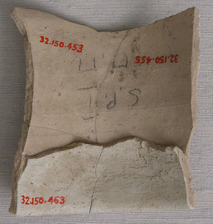 Ceramic Fragment, Earthenware; incised