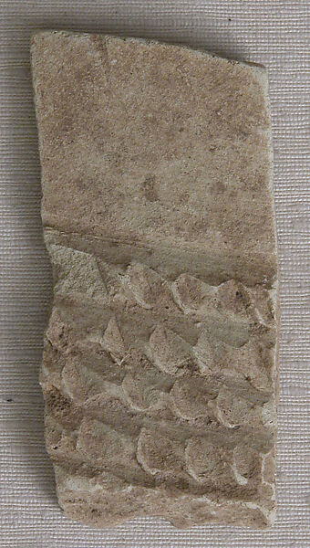 Ceramic Fragment, Earthenware; molded 