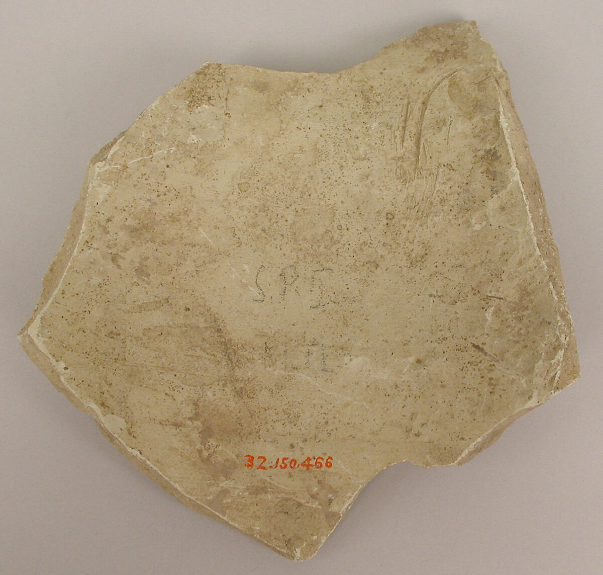 Ceramic Fragment, Earthenware; incised, molded