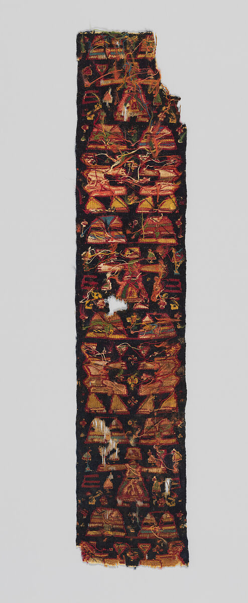 Tapestry band, Linen, wool; tapestry-woven
