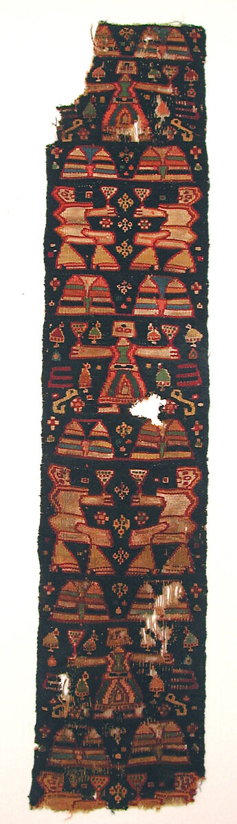 Tapestry band, Linen, wool; tapestry-woven 