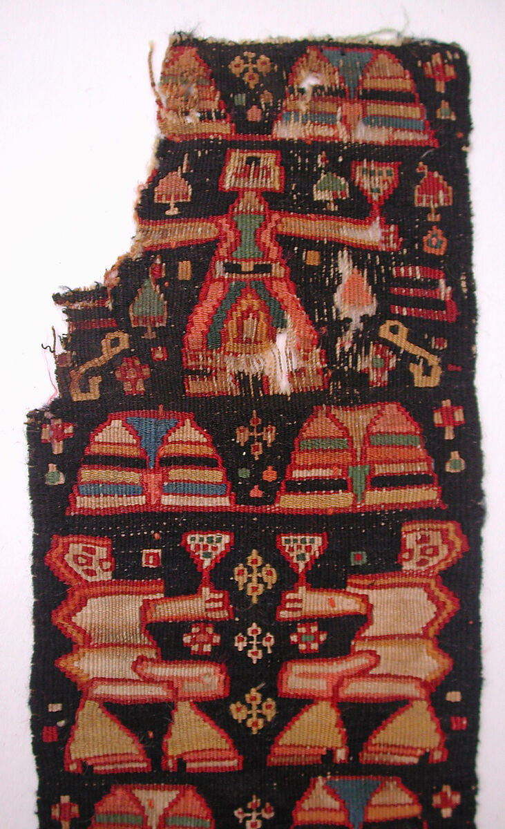 Tapestry band, Linen, wool; tapestry-woven