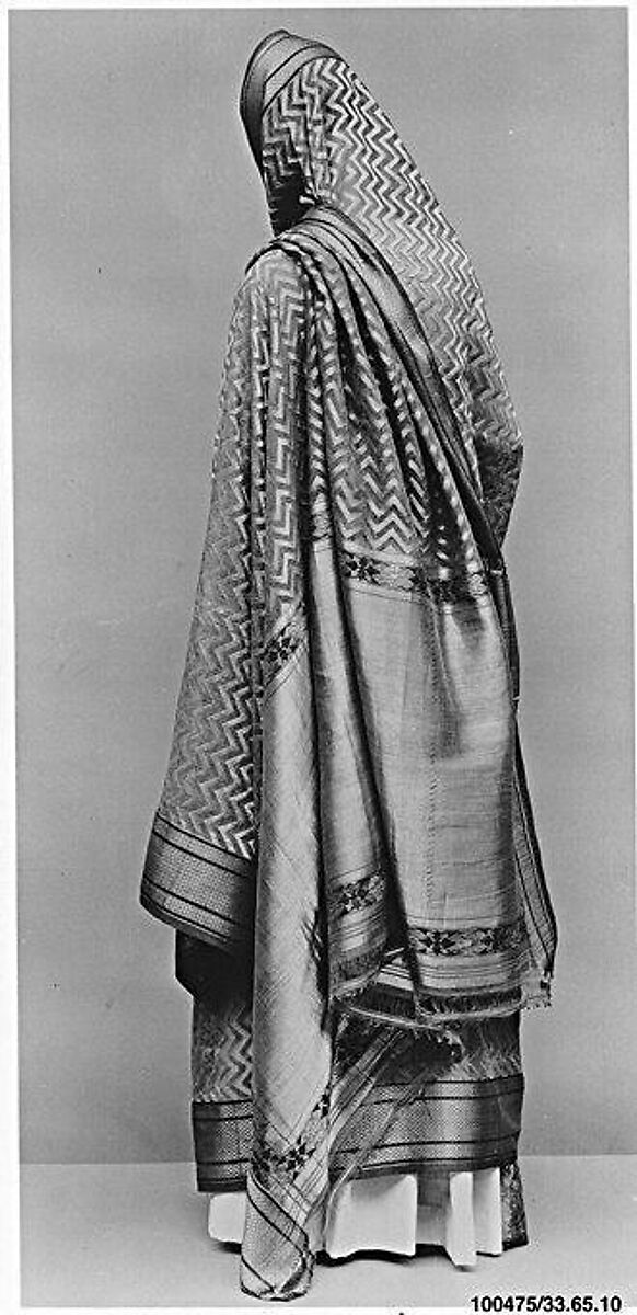 Sari, Silk and metal wrapped thread