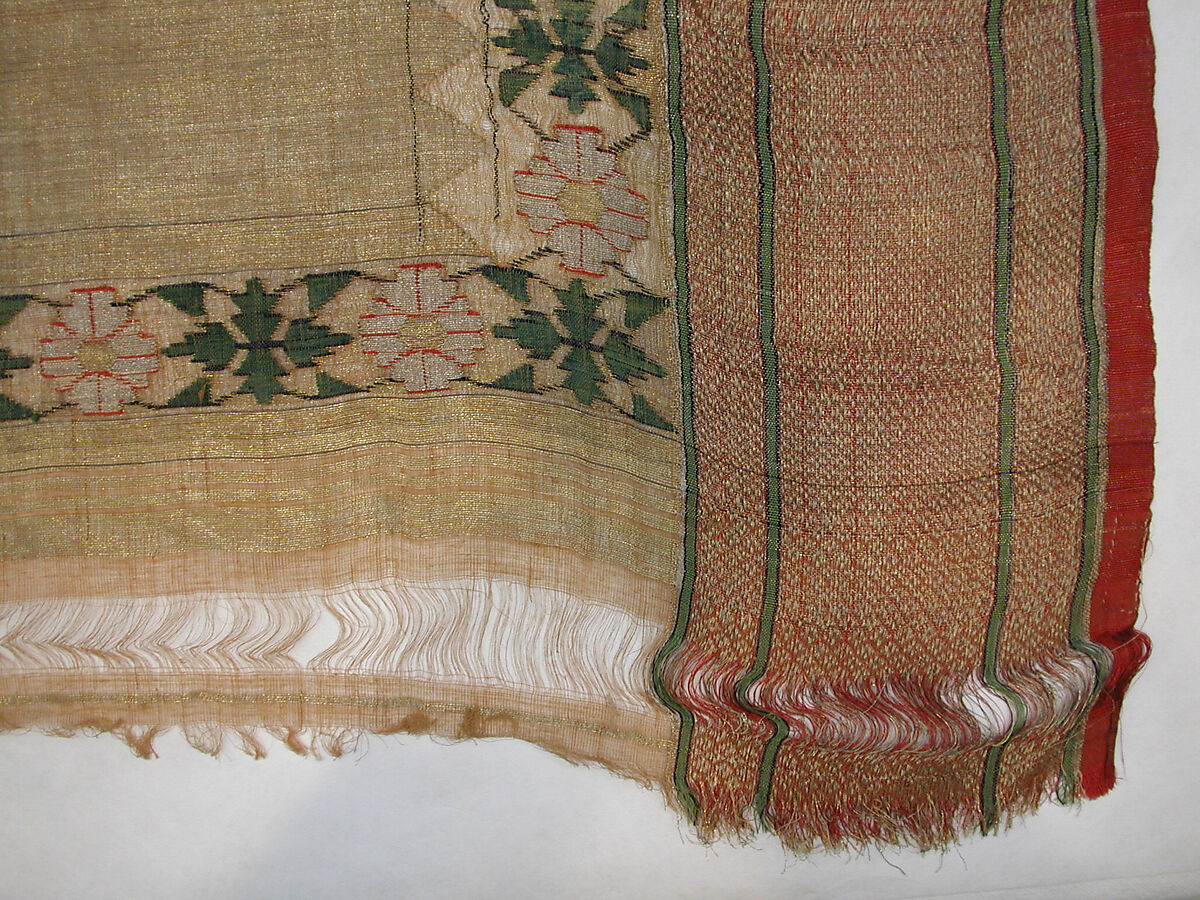 Sari, Silk and metal wrapped thread
